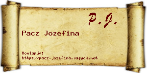 Pacz Jozefina névjegykártya